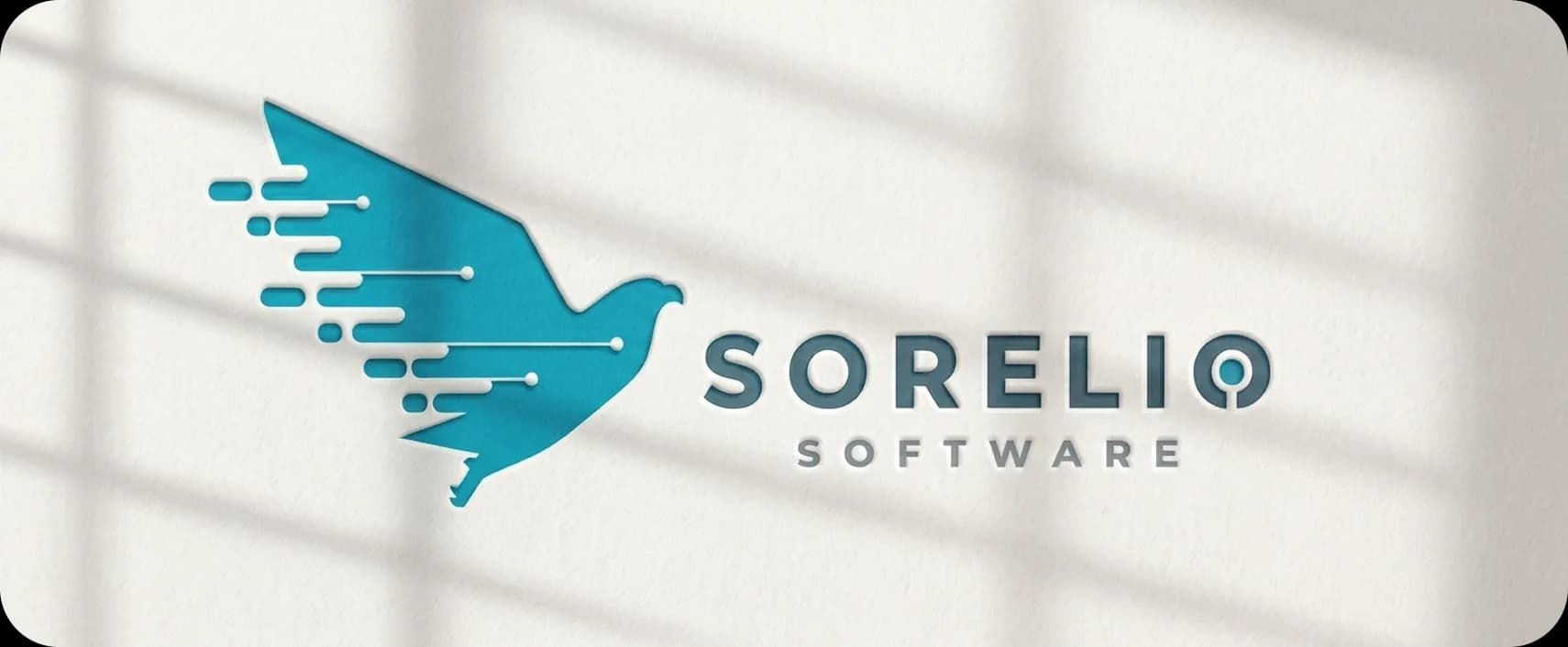 Logotipo de Sorelio con un águila formada por líneas y nodos que remiten a conexiones digitales
