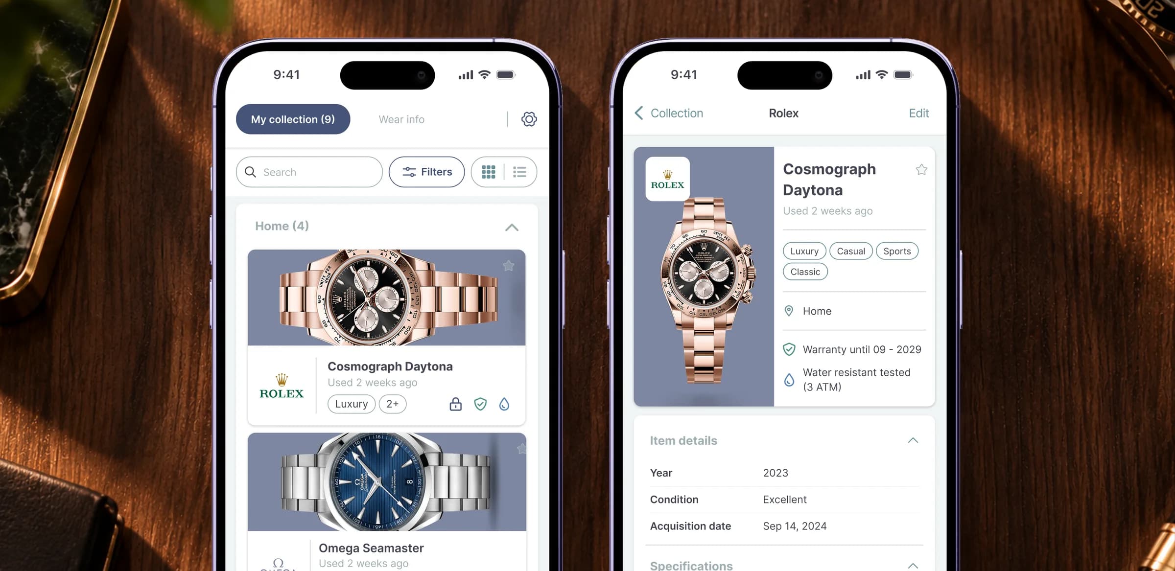 Diseño de aplicación de Luxury Watches